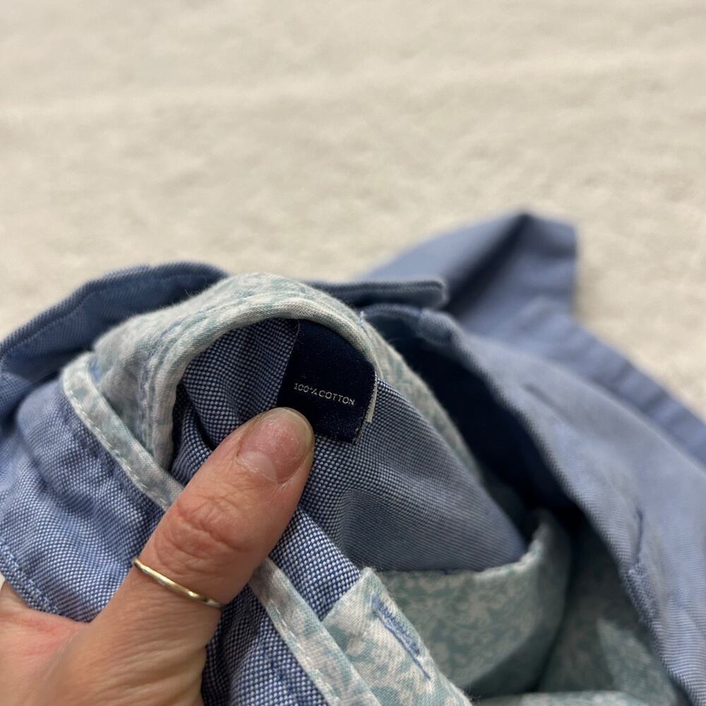 Bonobos Mens Straight Leg Cotton Pants in Blue Flat Front Sz 30x32 Preppy Casual - Picture 6 of 8